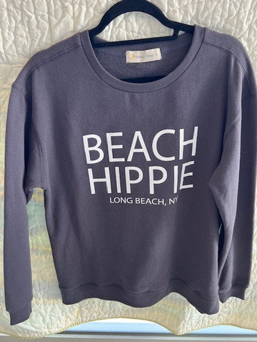 Ladies Crewneck Sweatshirt Beach Hippie