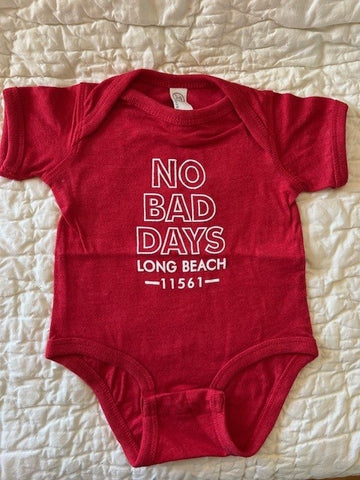 Infant Fine Jersey Onesie No Bad Days Long Beach 11561